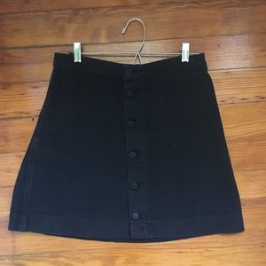 American Apparel Denim Button Front A-Line Skirt